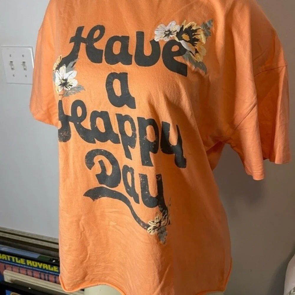 Women's Awake Orange Graphic Tee Size XL - Picture 3 of 4